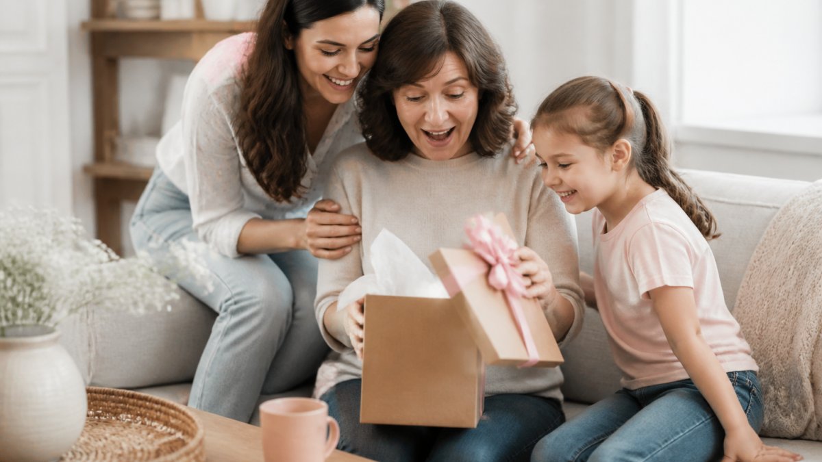 Infographic visualizing top-rated mother's day gifts based on consumer trends and recipient preferences