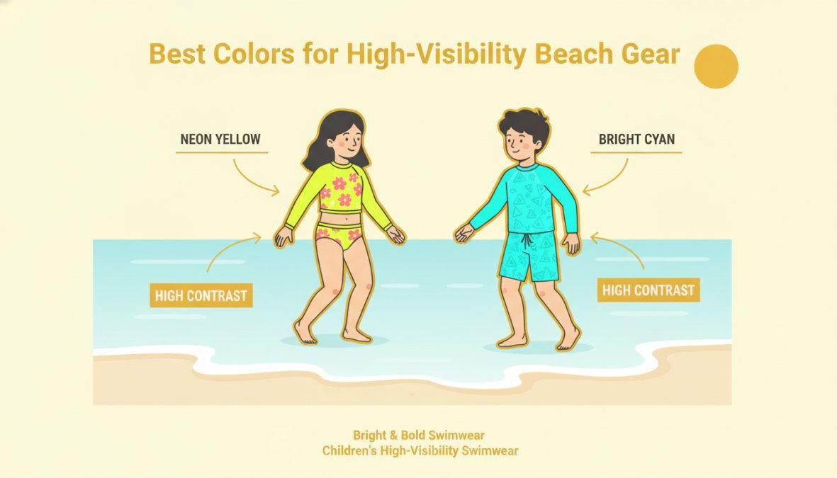Professional illustration showing best high visibility beach gear