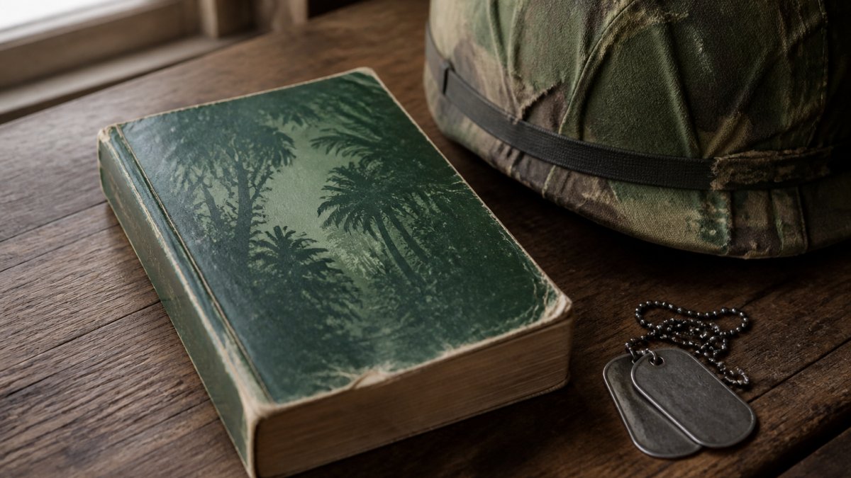 Infographic showing a timeline of historical fiction books set during the Vietnam War era