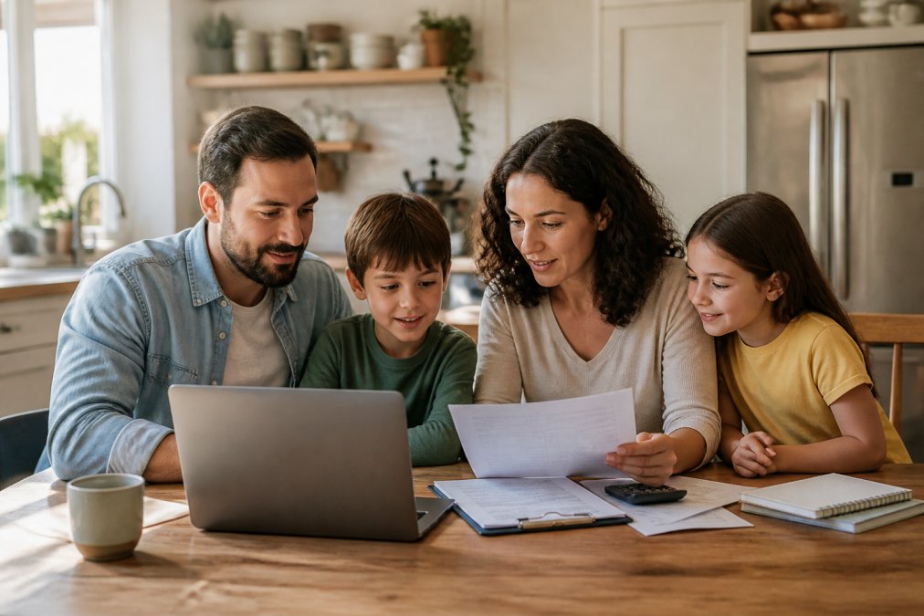 Step-by-step flowchart for choosing the best health insurance for families while comparing plan documents