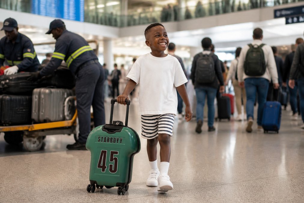 Professional illustration showing Child for best kids luggage for frequent travel