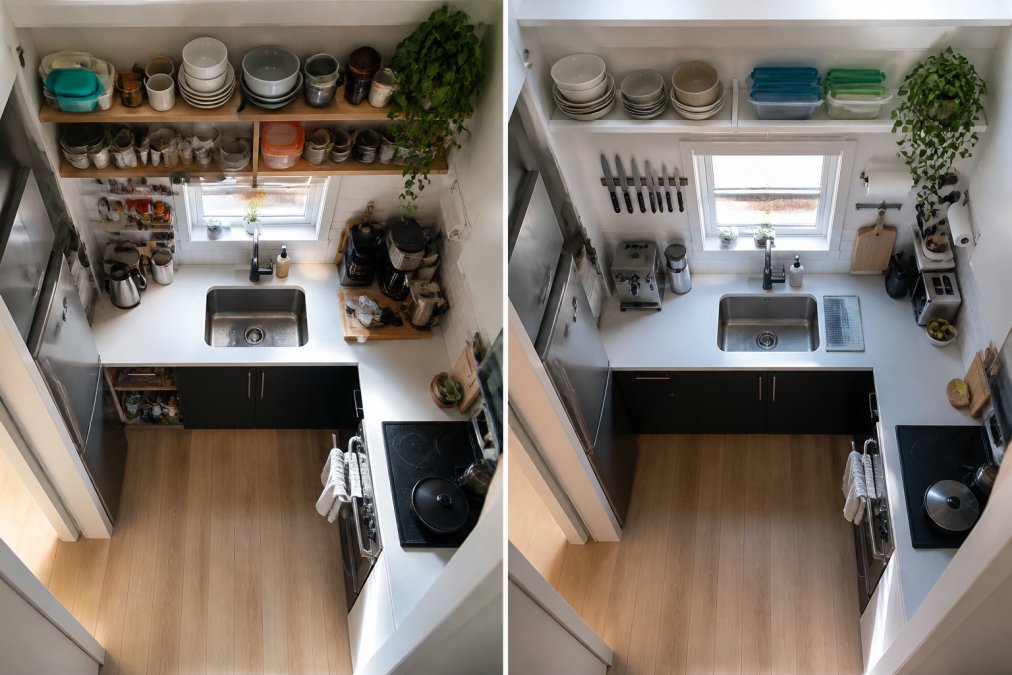 Step-by-step visual guide for Before, Stasher for best kitchen gadgets for small apartments