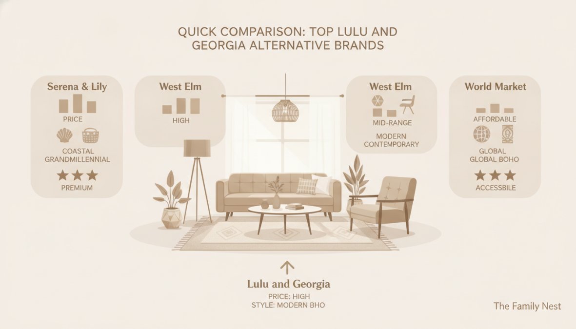 Styled living room showcasing modern boho decor with mid-century furniture, warm pendant lighting, layered textiles, and plants in a small apartment space with natural window light