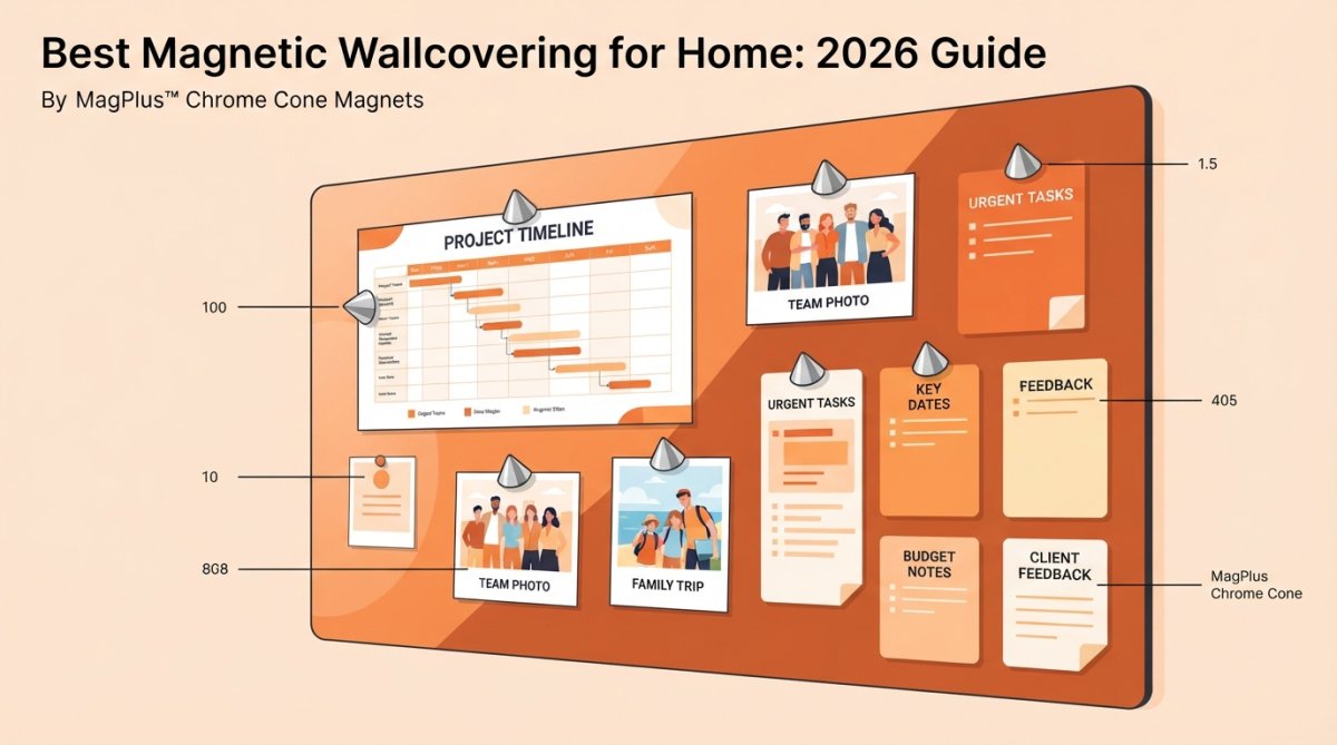 Professional illustration showing best magnetic wallcovering for home