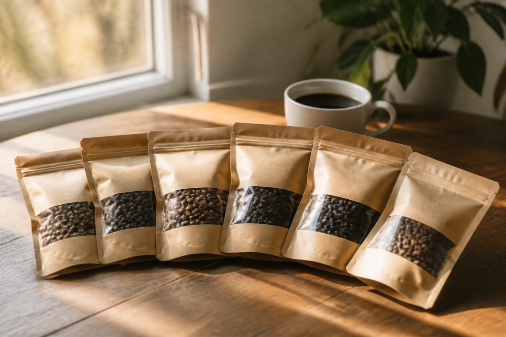Professional illustration showing coffee subscription boxes