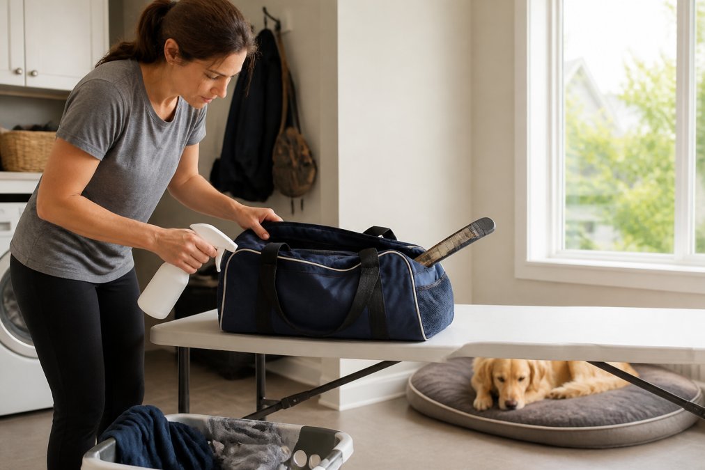 Flowchart showing how to choose an odor remover for sensitive skin for sports gear and pet areas