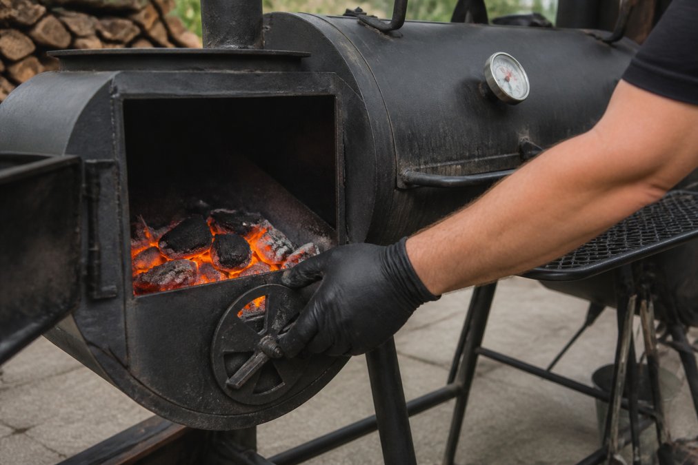 Step-by-step visual guide for Close for offset smoker