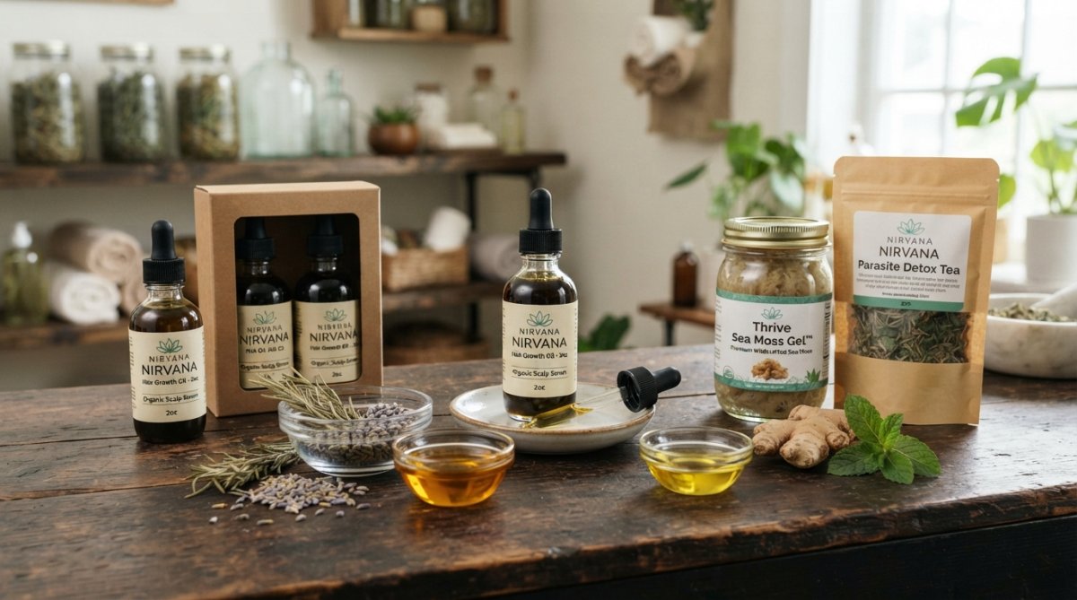Professional illustration showing Close for best organic serums for scalp health