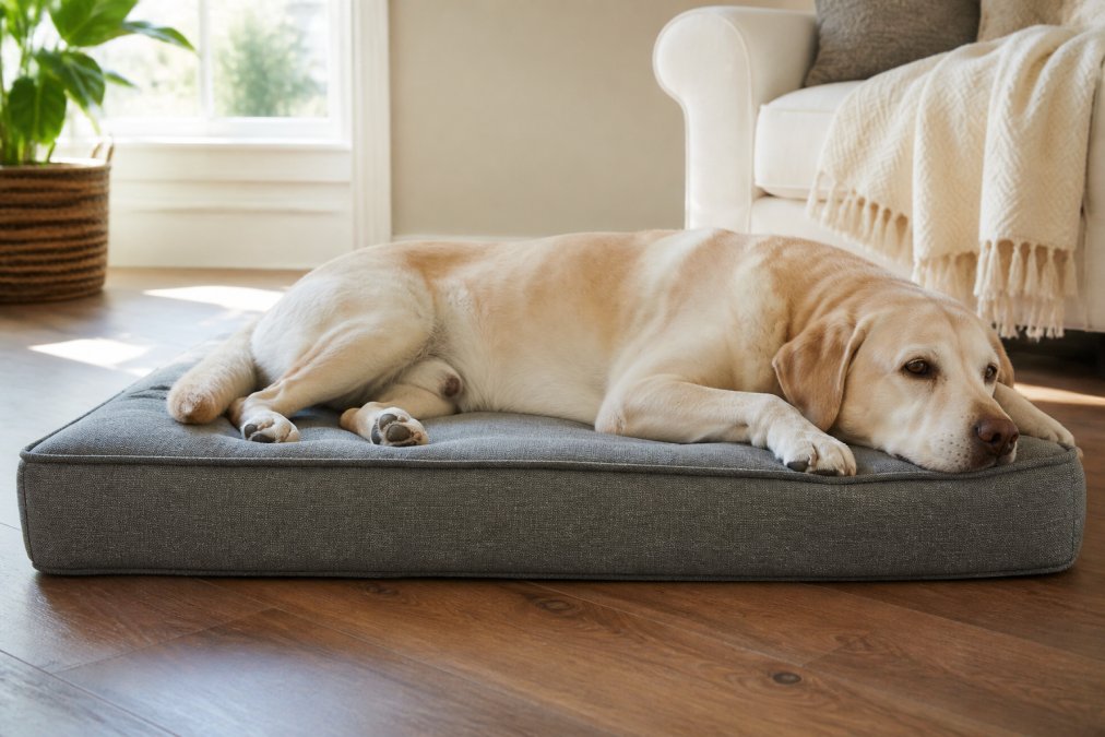 Illustration showing the benefits of Labrador for orthopedic dog beds