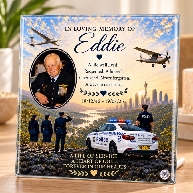 Personalised Memorial Glass Tile