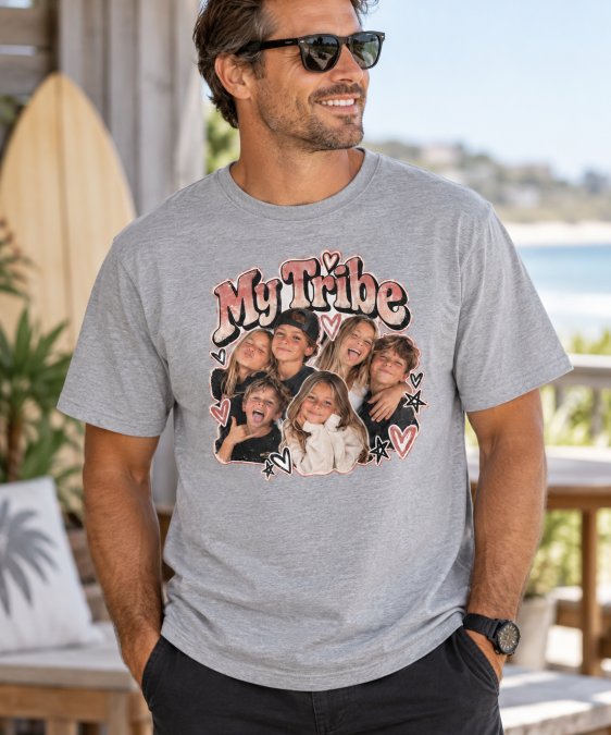 Personalised Photo Collage T-Shirt for Men