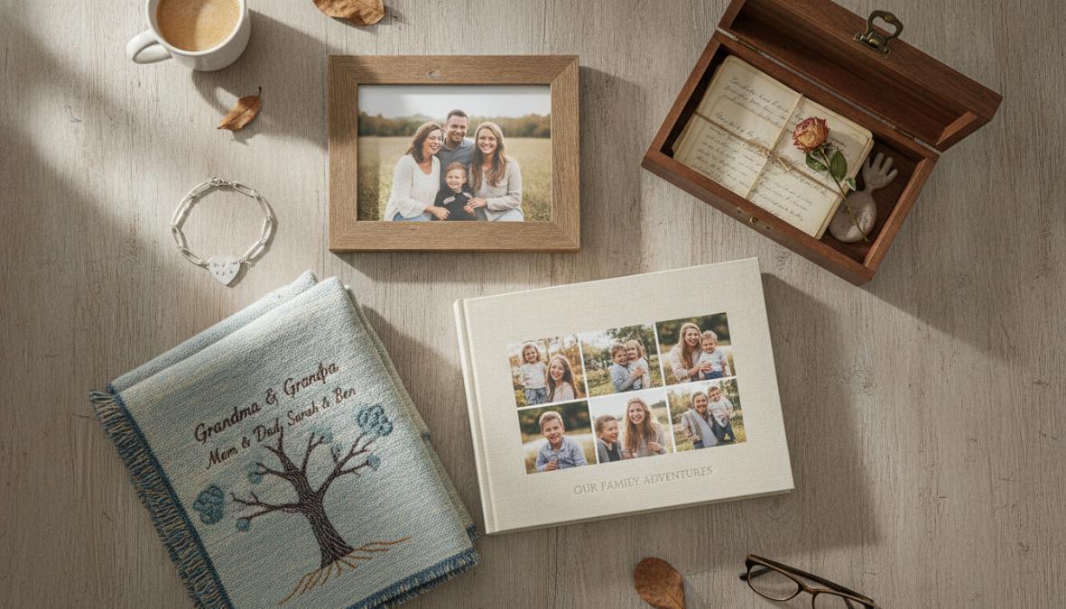 Professional illustration showing best personalized keepsakes for family