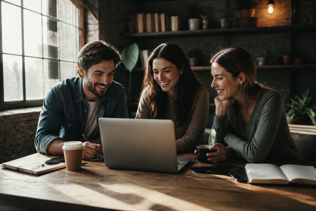 Best Platform for Affiliate Marketing in 2026: Top Picks A clean, modern desk setup with a laptop displaying analytics dashboards, a notebook, and a coffee cup, bathed in natural window light