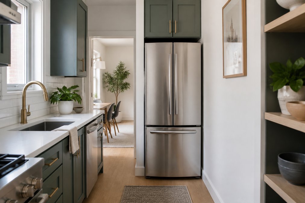 Best Refrigerator Styles for Narrow Kitchen Layouts