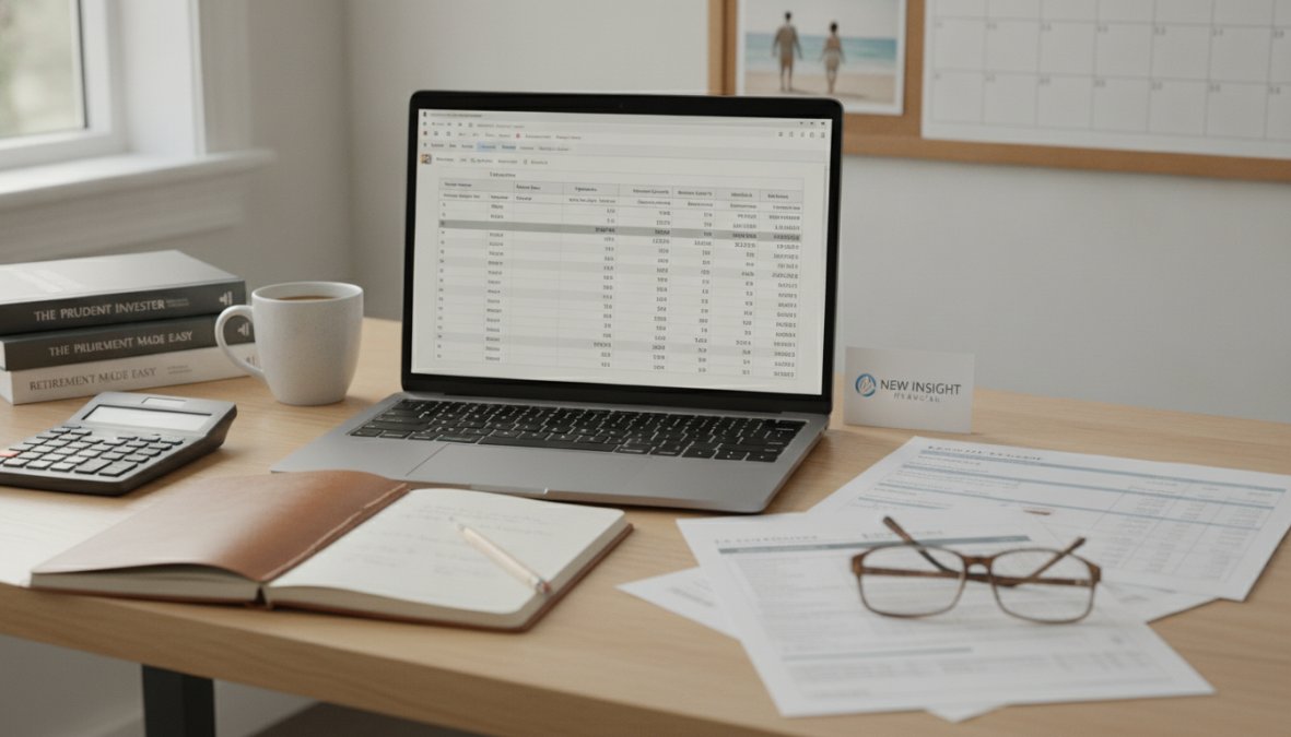 Step-by-step visual guide for professional and advisor and client concepts for retirement income planning tools