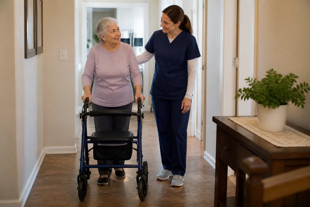 Expert tips illustration for Caregiver for best rollator walkers
