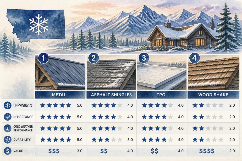 Best Roofing for Montana Winters: 2026 Guide