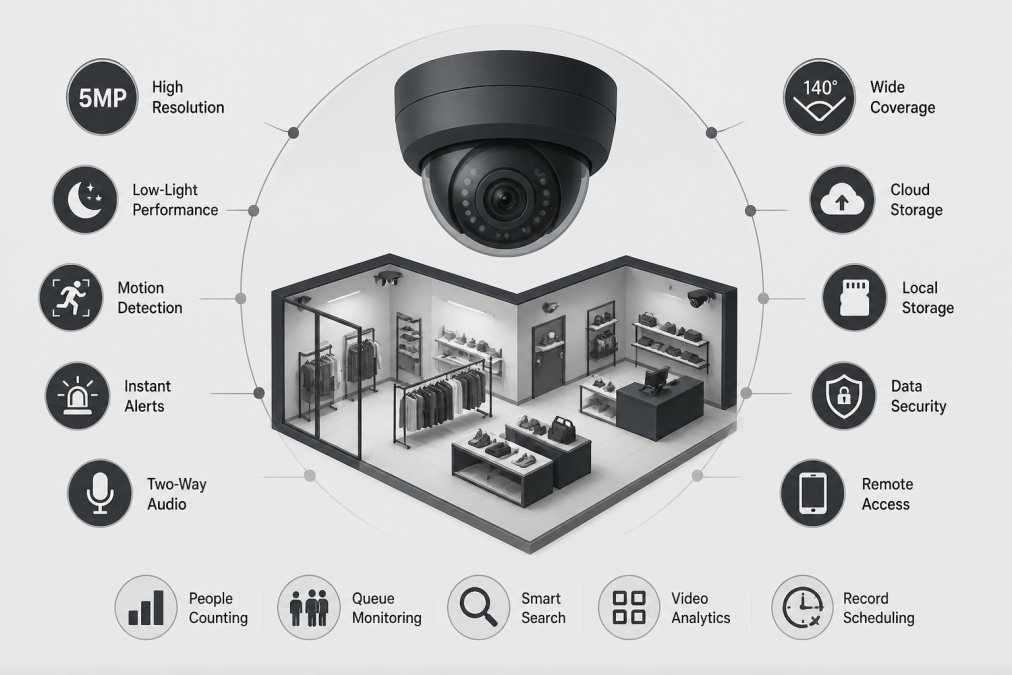 Best Security Camera Features for Retail Stores