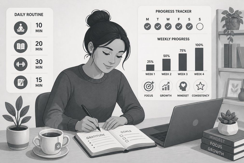Step-by-step visual guide for self-improvement community beginners