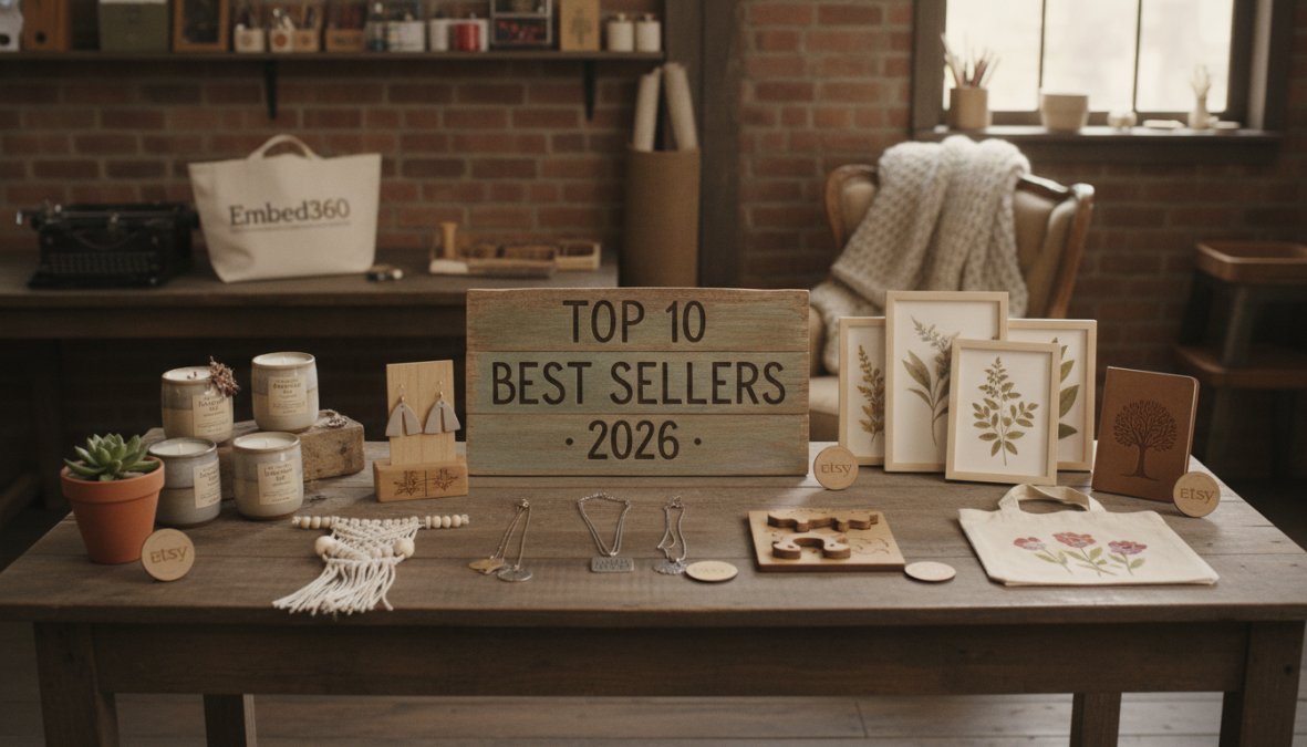 Professional illustration showing Flat, Etsy for best seller items on etsy