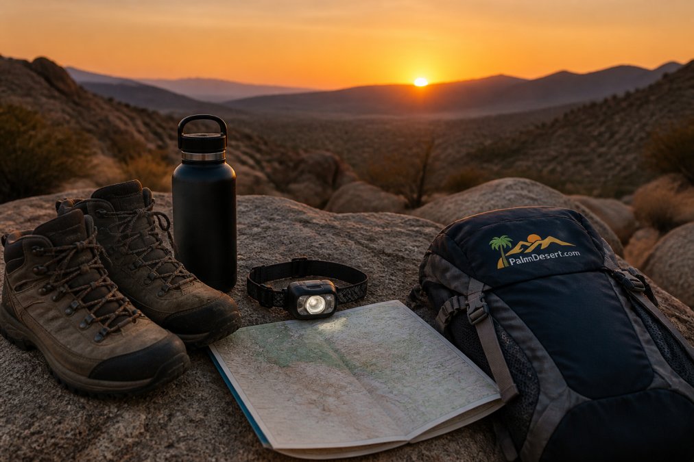 Professional illustration showing Laid for sunset hiking spots