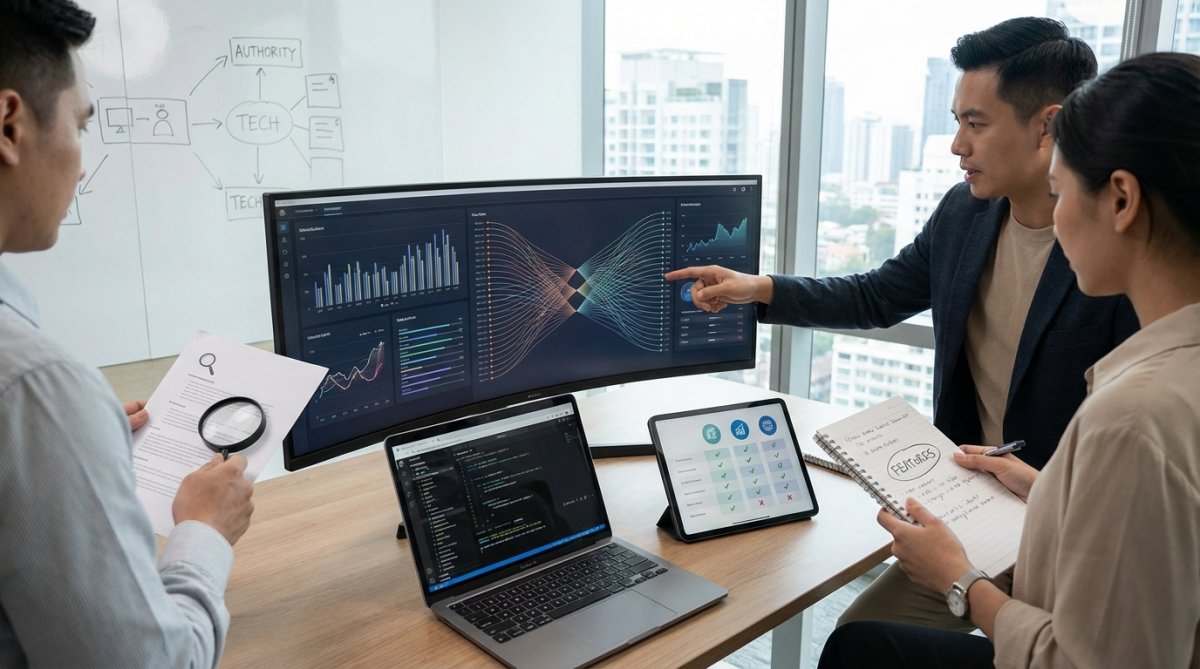GrandRanker's AI-driven search readiness analysis dashboard