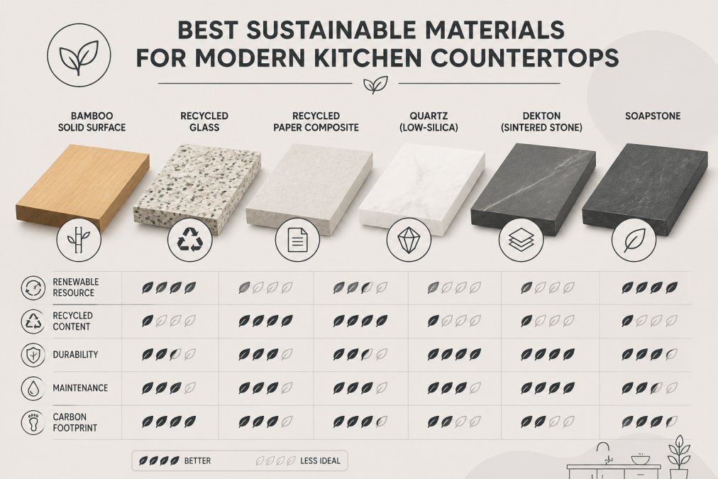Best Sustainable Materials for Modern Kitchen Countertops