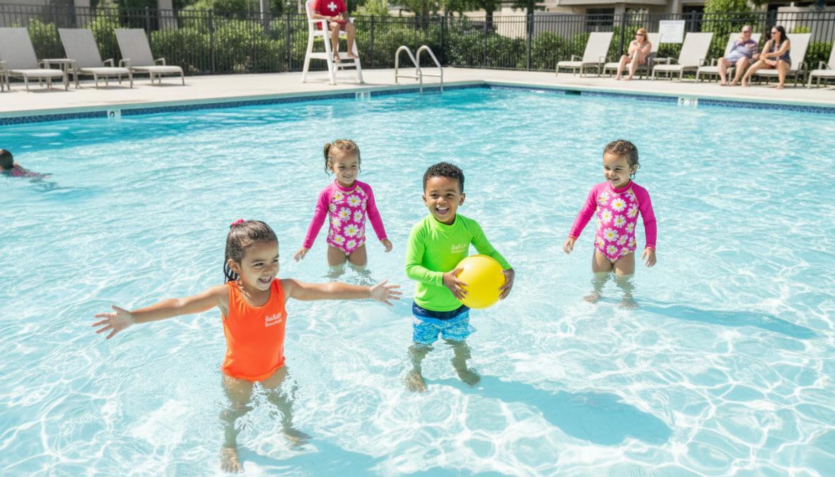 Professional illustration showing Children for best swimsuits for summer safety
