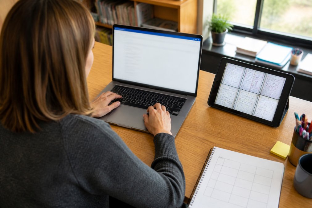 Step-by-step visual guide for digital teacher workflows