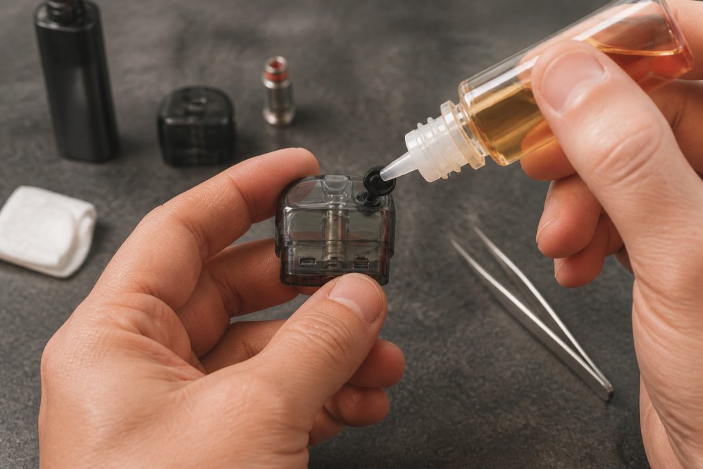 Step-by-step visual guide for Close, UWELL for uwell vape devices
