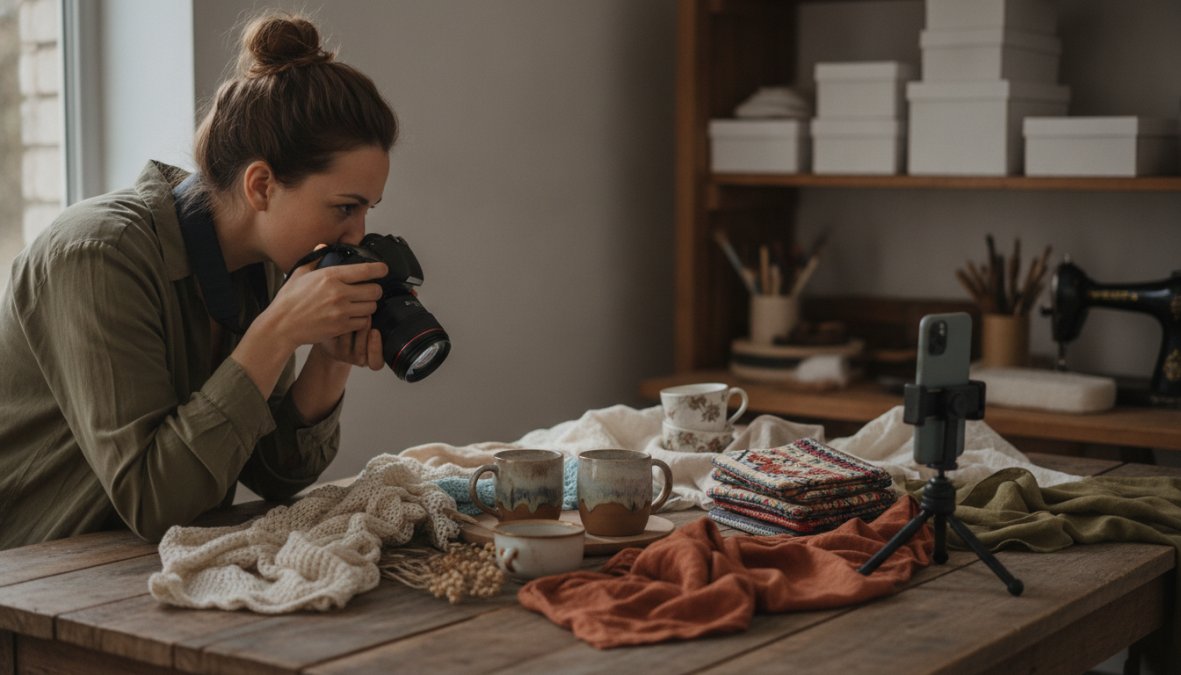 Expert tips illustration for best ways to sell handmade goods online