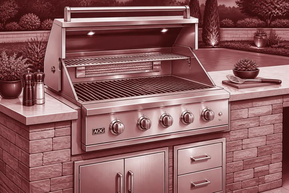 Professional illustration showing best weather resistant outdoor grills