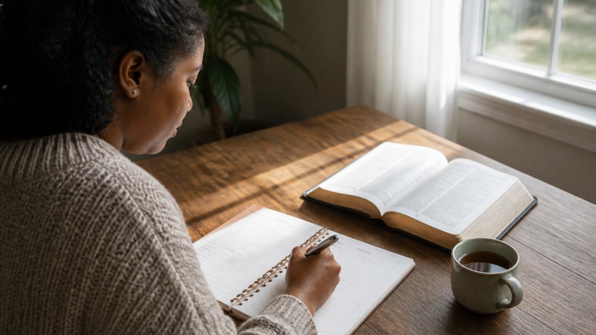 Diagram showing the 5-step process of journaling for personal growth and spiritual renewal