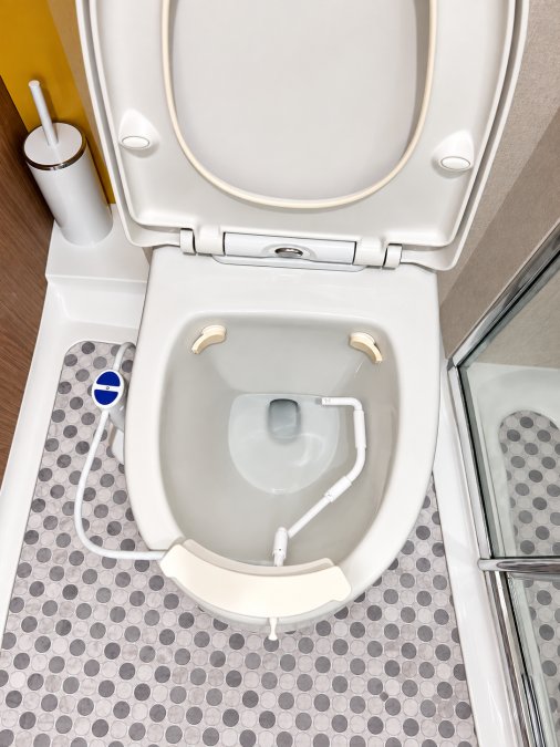 Traveler bidet installed on Cruise Toilet