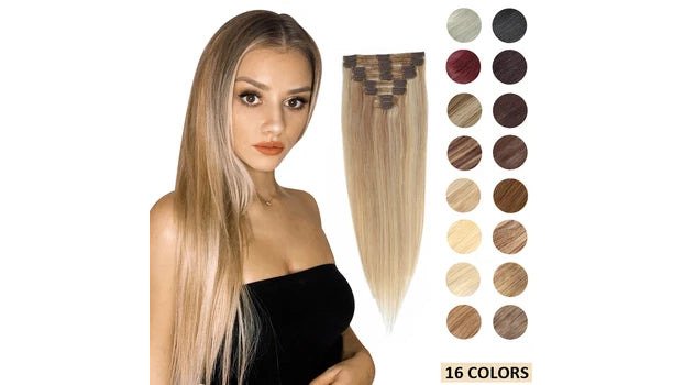 BigStar Hair and Beauty 100% Remi Human Hair #1 Clip in Hair Extentions