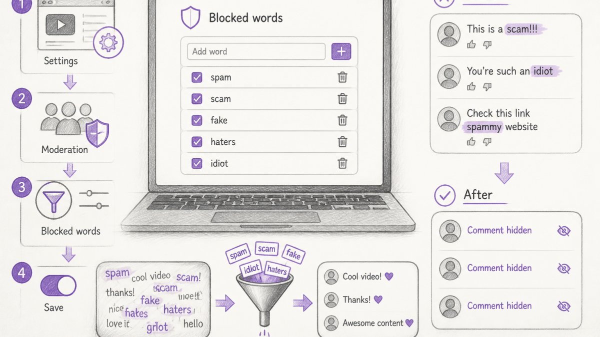 Block Specific Words in YouTube Comments: Step-by-Step