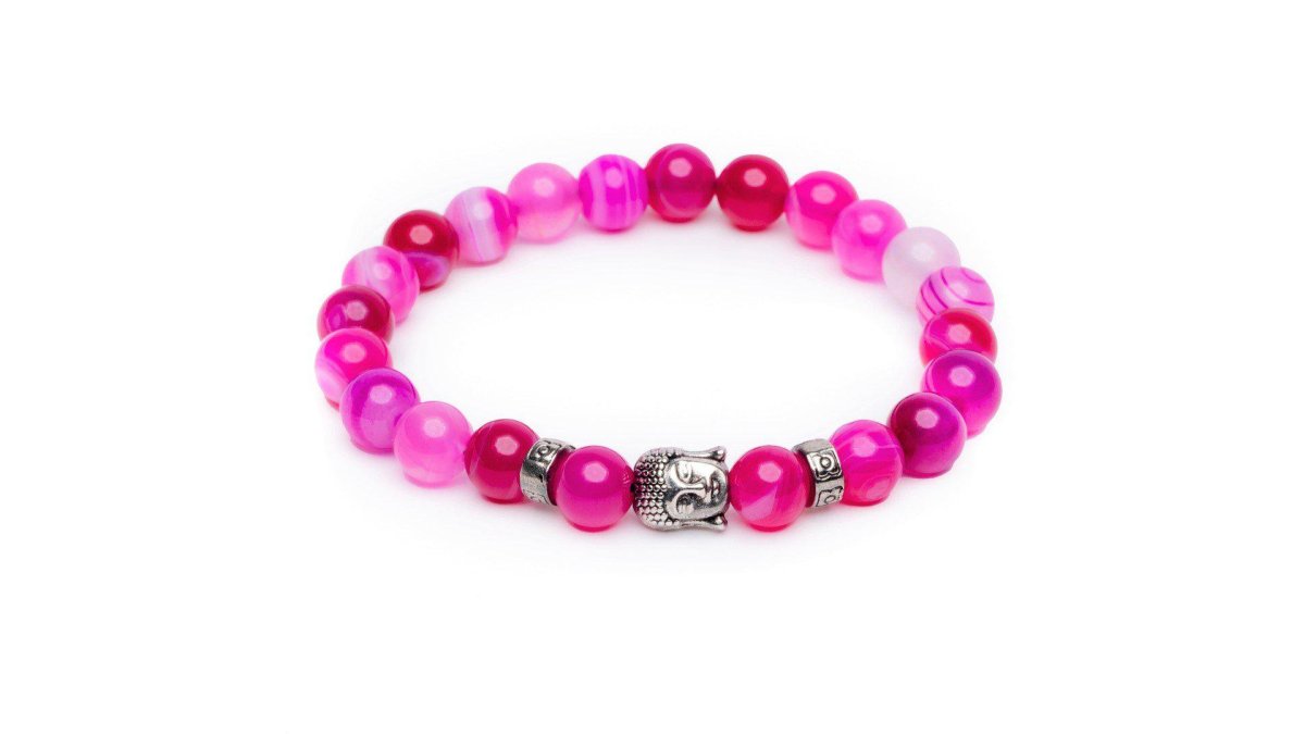 Boeddha Armband - Rose Red Agaat - Stabiliteit