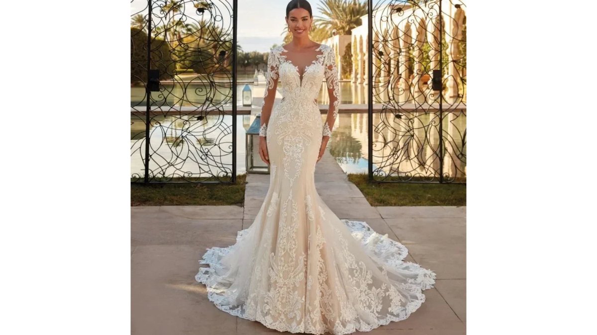 Boho Mermaid Wedding Dress