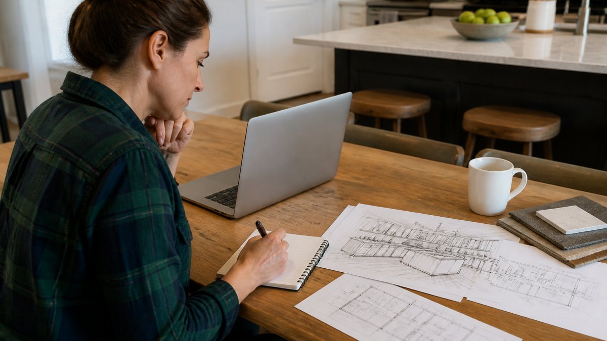 Process diagram for how to book custom home renovation consultation steps