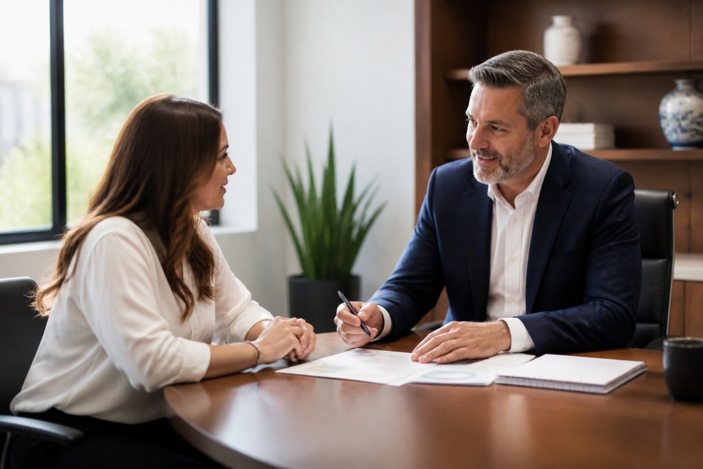 Professional illustration showing Financial for financial strategy consultation