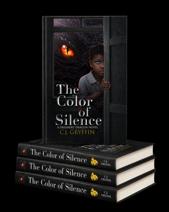Image of the book The Color of Silence stacked on top of three copies of the book