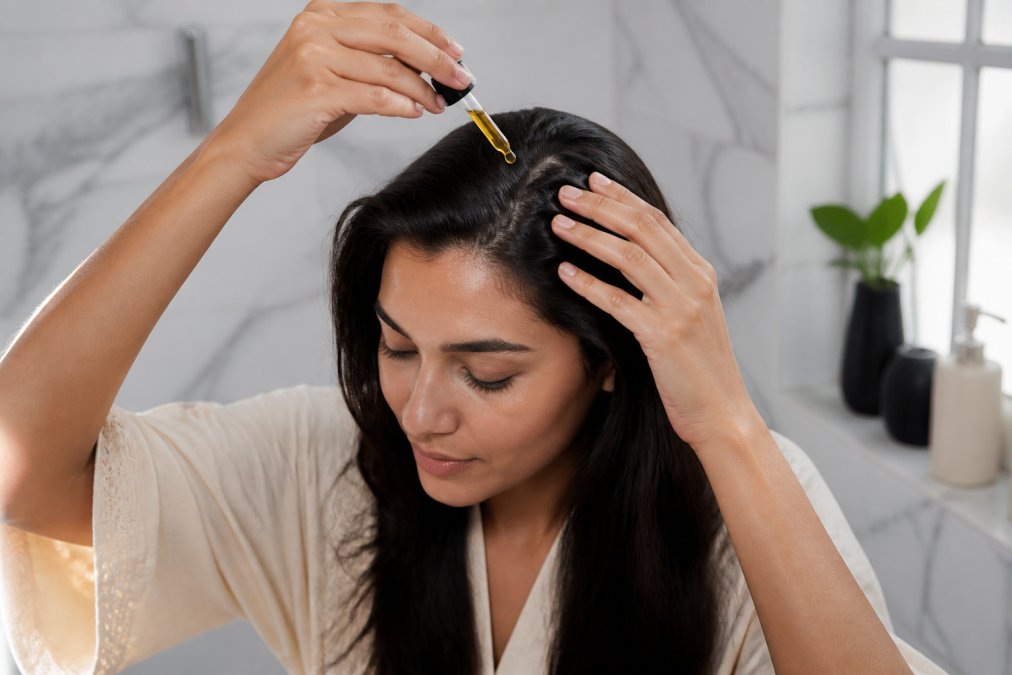 Step-by-step visual guide for Close for botanical hair growth oil