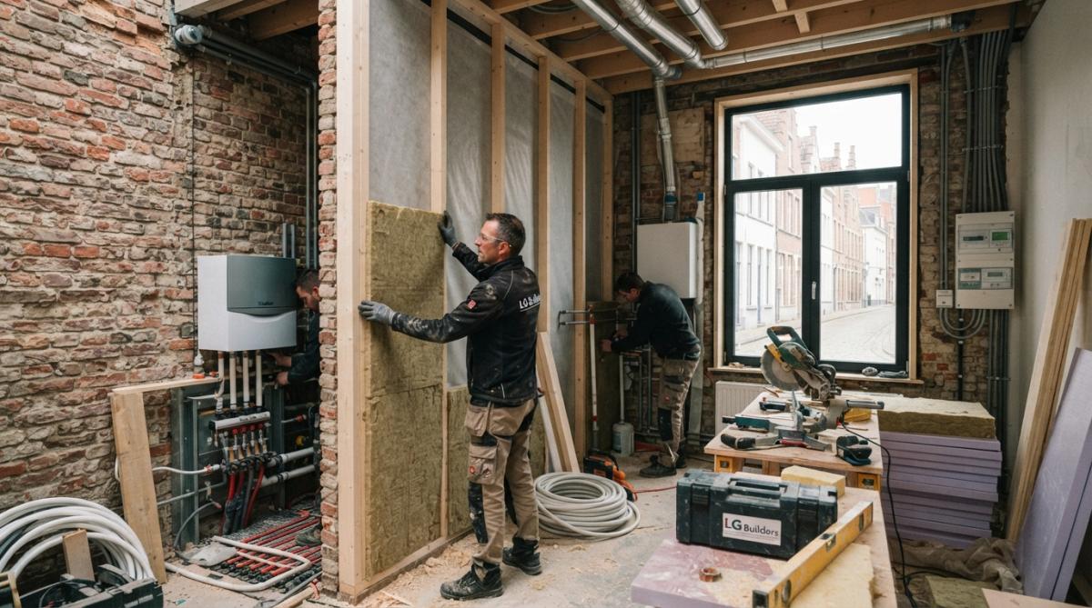 Renovatie van een Antwerps woonhuis met nieuwe gevelisolatie, ramen en dakwerk als bouwtech alternatieven voor totaalrenov...