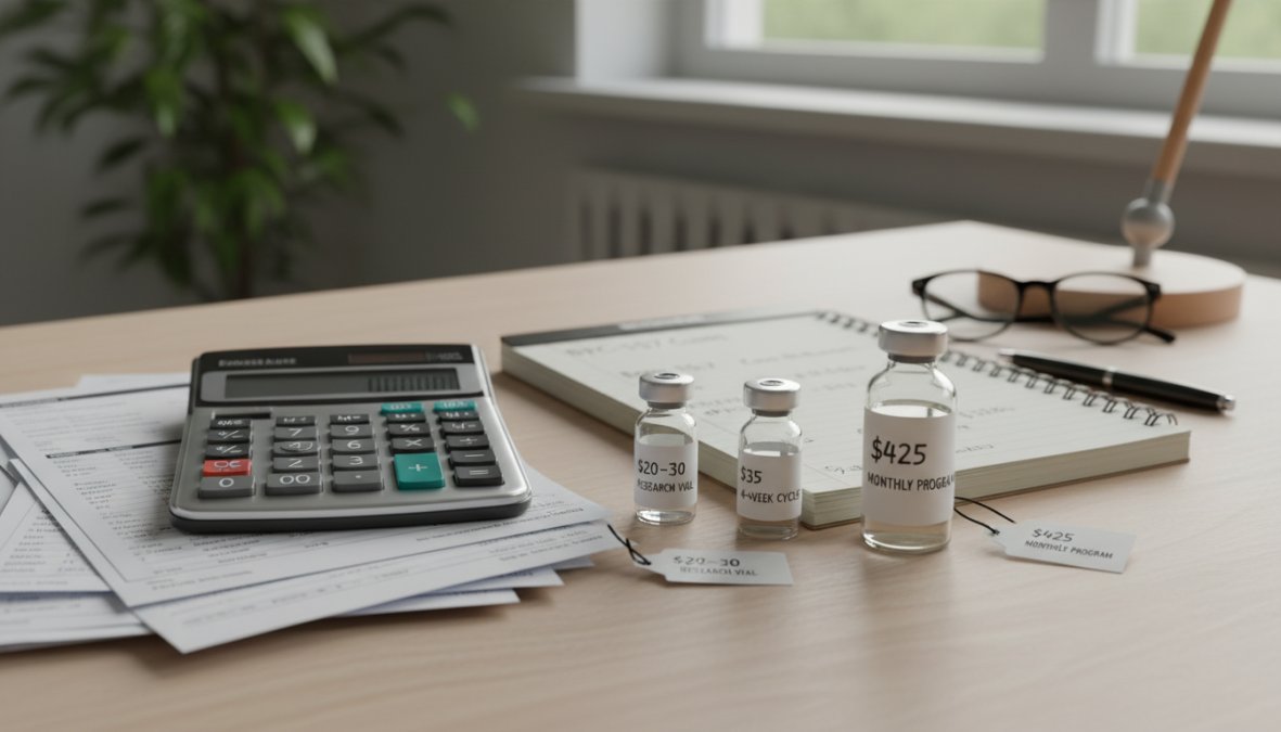 Professional illustration showing bpc 157 cost