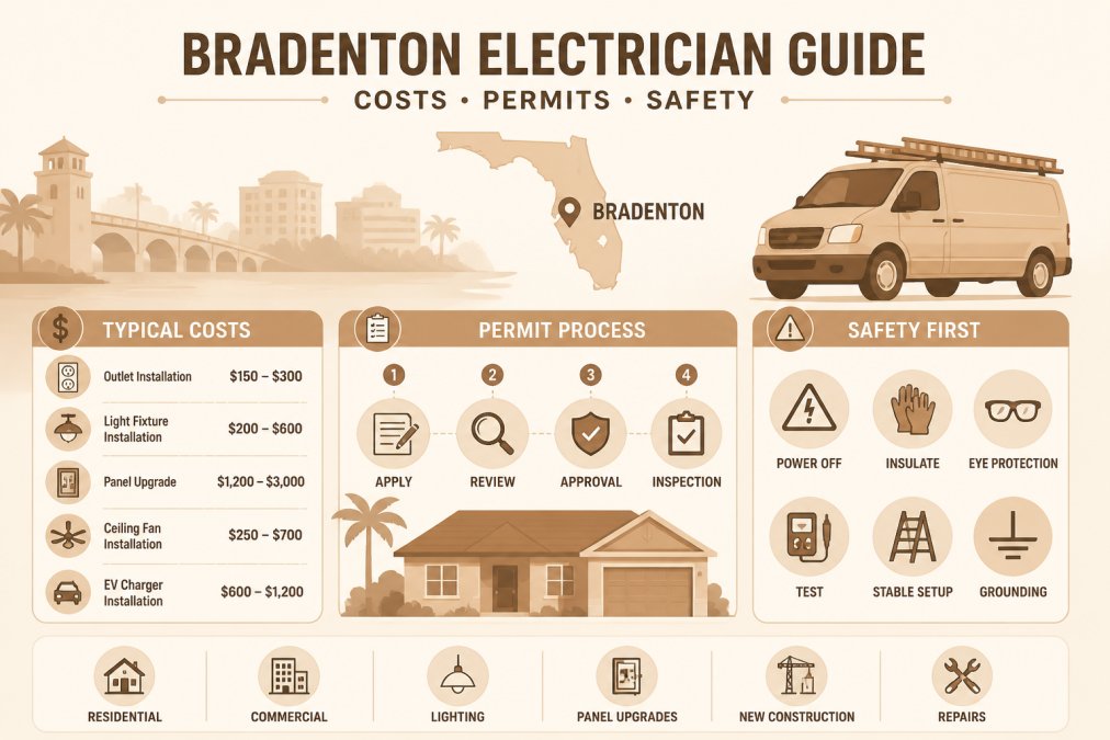 Bradenton Electrician Guide: Costs, Permits & Safety