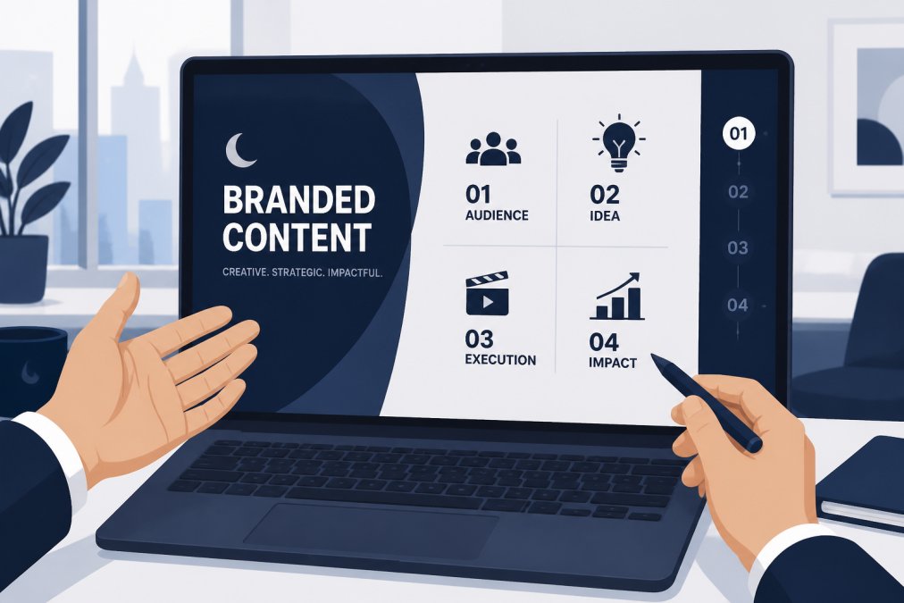 Best practices diagram for branded content pitch
