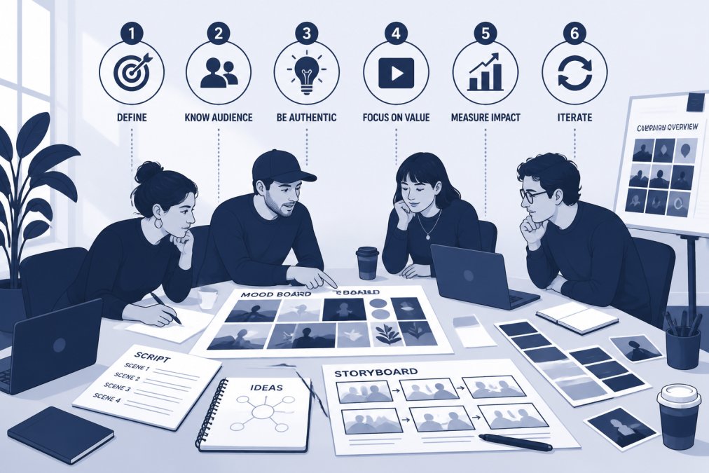 Best practices diagram for branded content strategy