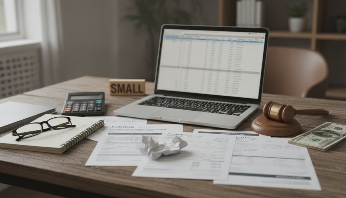 Professional illustration showing Small for breach of contract consequences for small business