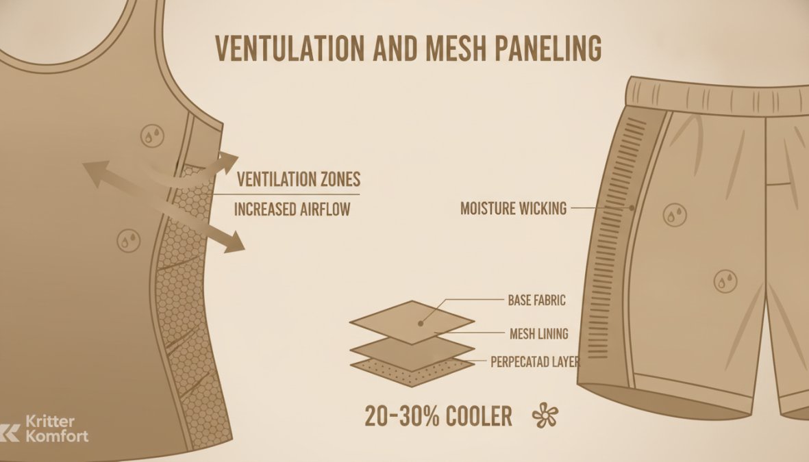 Professional illustration showing breathable gym clothes for cardio