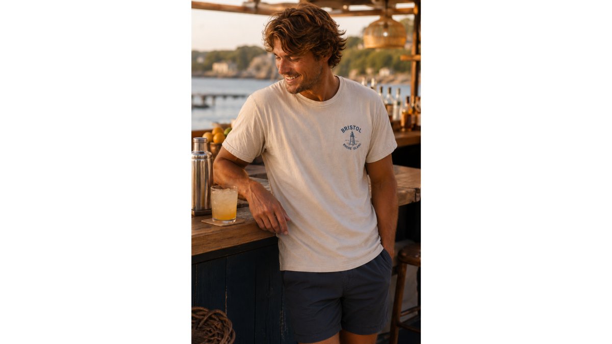 Bristol Beach Club Lighthouse Graphic T-Shirt